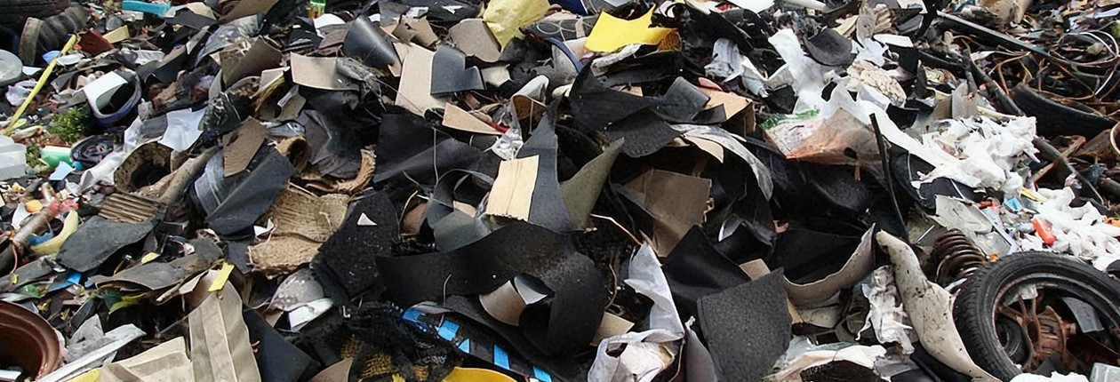 皮革邊角料處理前